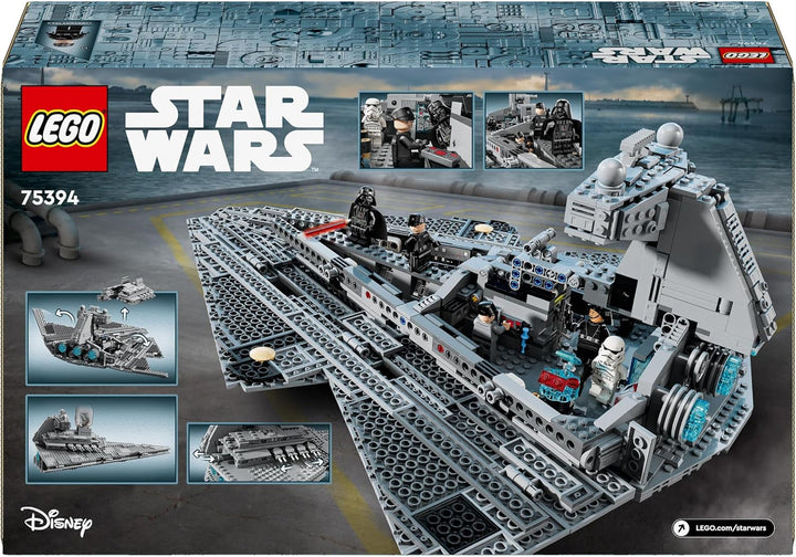 LEGO Star Wars Imperial Star Destroyer, Set navă stelară, Jucărie de construcție, Playset cu Darth Vader și Cal Kestis, Cadou de ziua de naștere pentru băieți, fete și fani 75394 Seturi de constructie Besuche den LEGO-Store