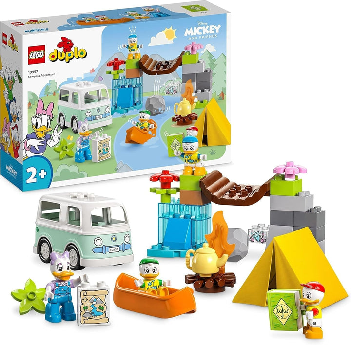 LEGO 10997 DUPLO Disney Mickey and Friends Camping Adventure Set With Campervan, Canoe And Daisy Duck Figure, Building Toy Gift For Toddlers 2+ Years, Girls And Boys Seturi de constructie Besuche den LEGO-Store Singur