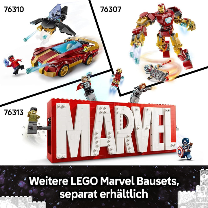 LEGO Marvel Captain America: Civil War Action Duel - Set de joacă pentru supereroi cu 8 minifigurine - Set de construcție și joacă cu avion de jucărie - Cadou pentru băieți și fete 76314 Seturi de constructie Besuche den LEGO-Store