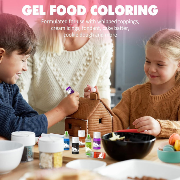 Colorant alimentar gel - 120 g coloranți alimentari concentrați pentru decorarea torturilor, copt, fursecuri, macaroane - Colorant alimentar fără zahăr pentru băuturi, decorarea torturilor, slime DIY, ou de Paște (alb)