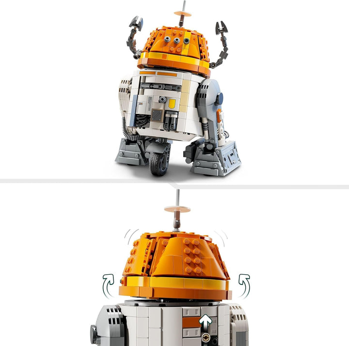 Figura LEGO Star Wars 75416 Ahsoka Astromech Droid Chopper (C1-10P) - jucărie cu cap mobil, brațe detașabile și roată centrală - cadou pentru fanii Ahsoka, băieți și fete de peste 10 ani Seturi de constructie Besuche den LEGO-Store