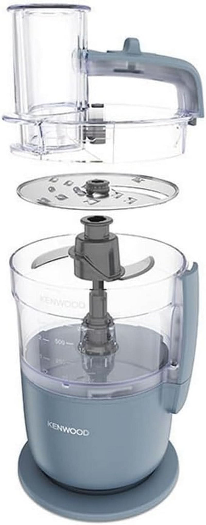 Kenwood Multipro Go FDP22.000GY, Robot Da Cucina Che Trita, Affetta, Grattugia, Riduce in Purea E Impasta, Ciotola Da 1.3L, Lame per Impastare, Disco Da 4 Mm, 650W, Storm Blu Mama si Copilul Naty Shop