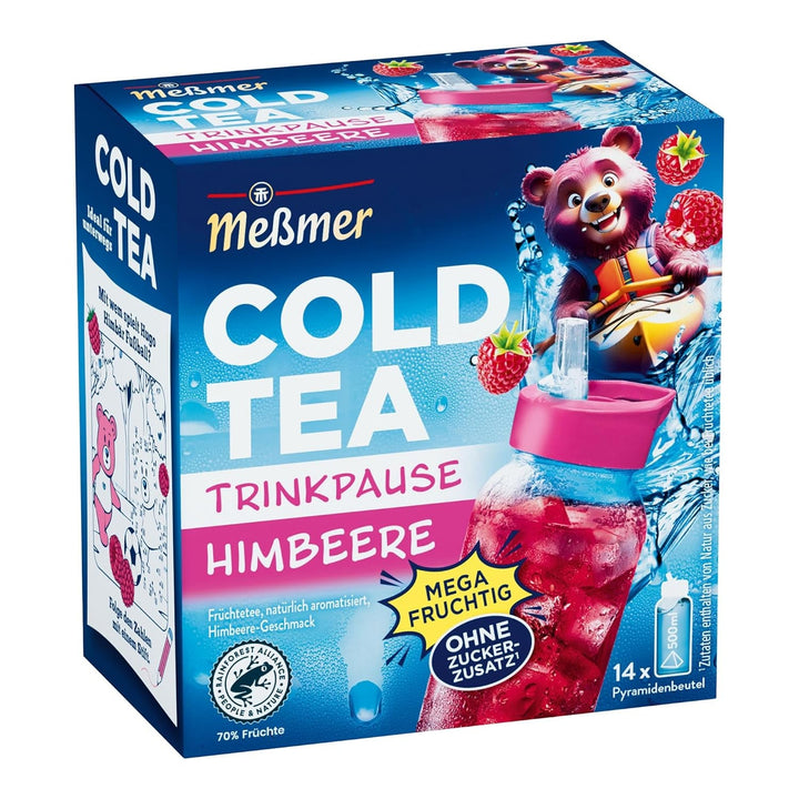 Meßmer Cold Tea Sommer-Beere | 14 pliculețe piramidale | Fără gluten | Fără lactoză | Vegan