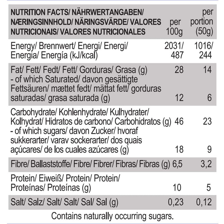 Fursecuri vegane cu caramel sărat și migdale - Ambalate individual, fără gluten, fără soia, organice, cu migdale și ovăz - Pachet multiplu de 12 x 50g (pachet de 2)