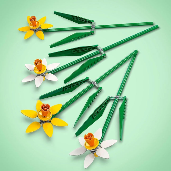 Narcise LEGO Botanicals - Cadouri de Paște pentru fete și băieți - Flori artificiale pentru copii - Buchet de flori ca decor pentru cameră sau birou - Cadou pentru femei - 40747 Seturi de constructie Besuche den LEGO-Store