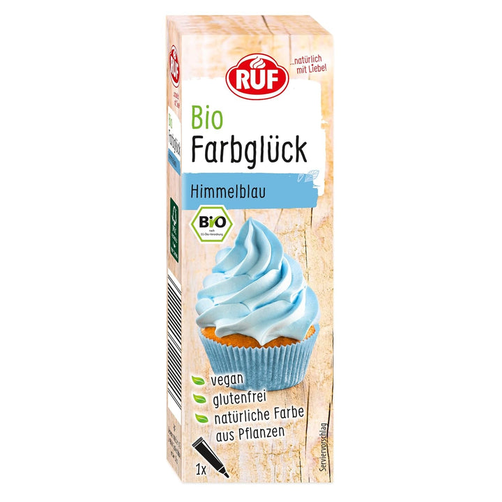 Colorant alimentar organic RUF roz vată de zahăr, cu sirop de agave pentru colorarea glazurii și pentru prăjituri decorative, fără gluten și vegan, 1 x 25g