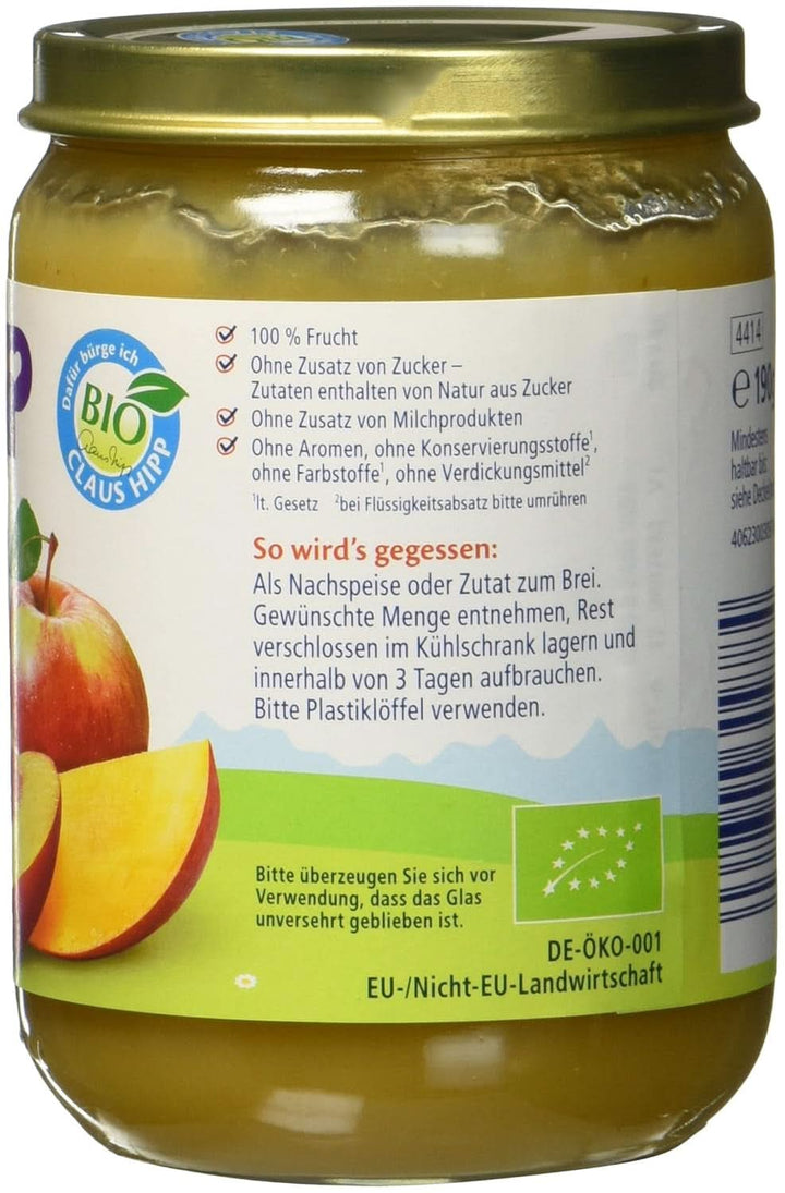 Hipp For Little Gourmets, Nectarine în mere și mango, fără zahăr adăugat, 6 X 190 grame Mama si Copilul Naty Shop
