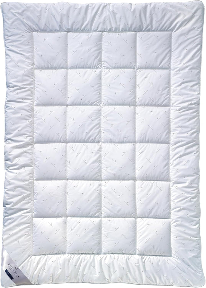 Plapumă din fibre Billerbeck E21 King - Plapumă din fibre rafinată cu aloe vera - 135 X 200 Cm plapumă pentru toate anotimpurile cu nivel mediu de căldură, alb Plapumi si pilote Naty Shop Singur 135 X 200 Cm Mediu (M)