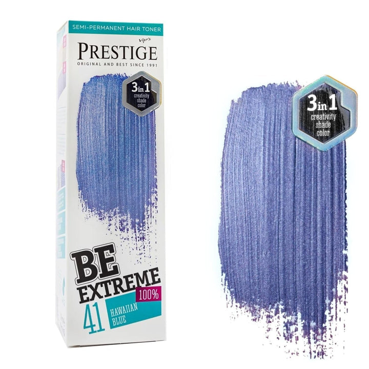 Vip's Prestige Be Extreme | Tonic semipermanent pentru păr 50 Wild Green | Pigment pur | Adaugă culoare părului vopsit sau cărunt | Rezultat temporar | Fără amoniac, fără parabeni, fără PPD Vopsea pentru par Naty Shop 41 Hawaiian Blue