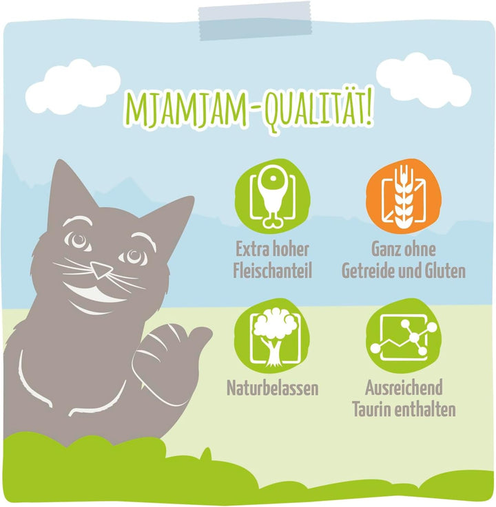 Mjamjam - Hrană umedă premium pentru pisici - Mese delicioase Mix Pack III pentru pisica ta, pachet de 6 (6 X 200 G), fără cereale cu extra carne