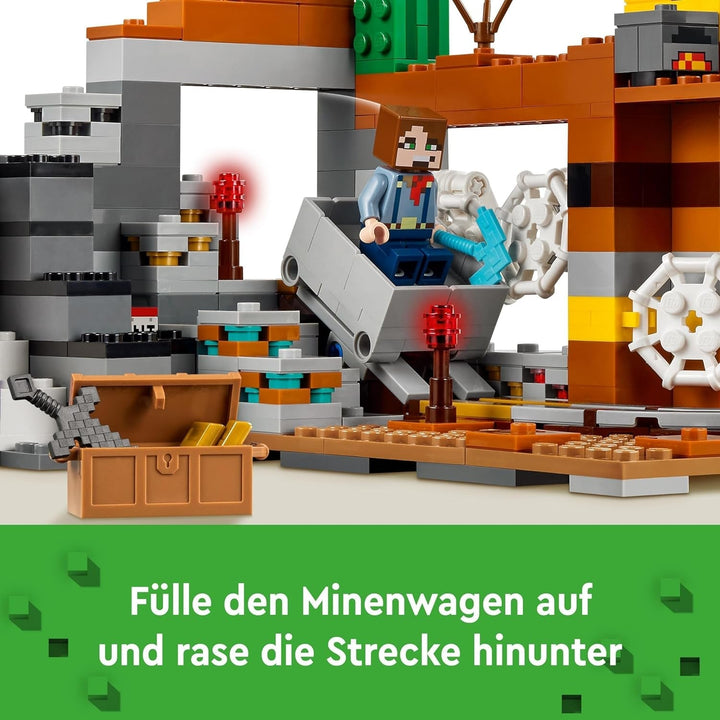 LEGO Minecraft Mina din Badlands, jucărie minieră pentru joc video, set pentru băieți și fete cu vârsta de peste 8 ani, cărămizi distractive de construcție, set de aventură, cadou de ziua de naștere 21263 Seturi de constructie Besuche den LEGO-Store