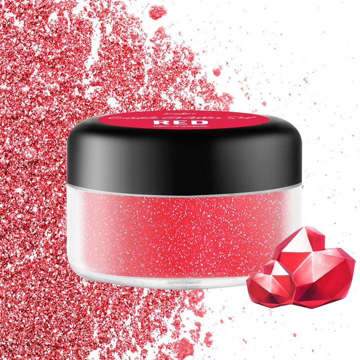 Glitter comestibil, 10 grame, diverse culori Glitter Naty Shop Rosu