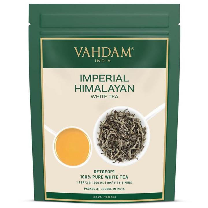 VAHDAM, ceai verde Himalayan (100 g) Ceai verde 100% pur din Himalaya | Fără gluten | Direct de la sursă din India | Preparare fierbinte/rece | Ceai verde vrac