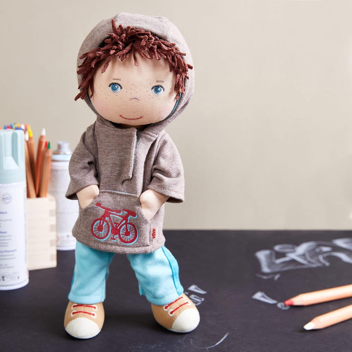 HABA 306528 - Păpușă Lian - Păpușă de pluș pentru copii de la 18 luni pentru joacă și îmbrățișare din materiale moi - Dimensiune: 30 cm Papusi Naty Shop