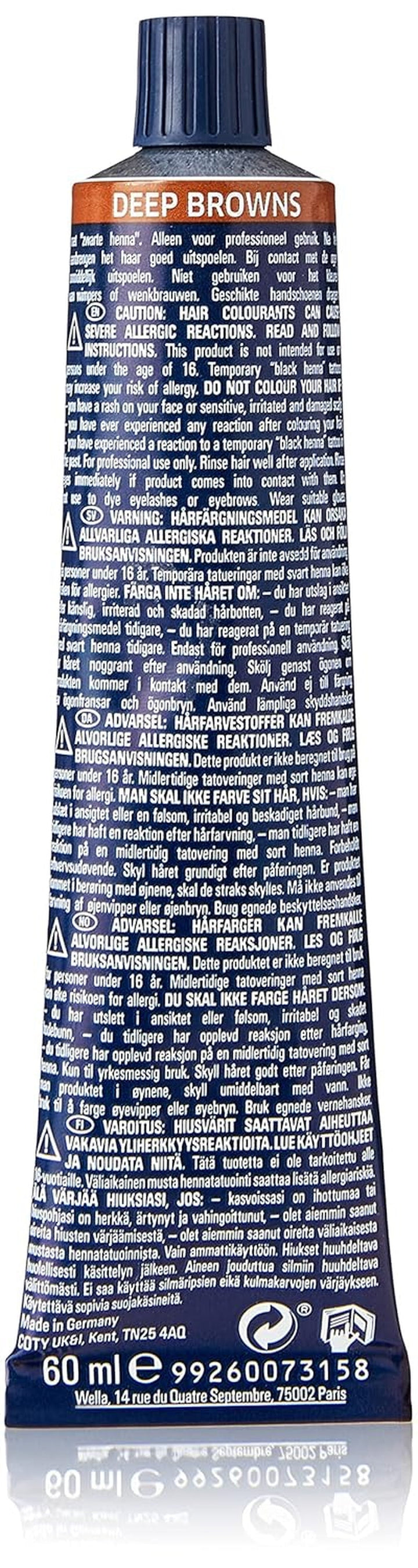 Wella Koleston Perfect Hair Colour Pure Naturals, 60 ml Vopsea pentru par Naty Shop 1 bucată (pachet de 1) Maro închis 8/7