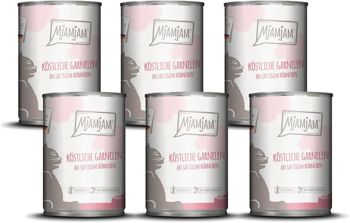 Mjamjam - Hrană umedă premium pentru pisici - Mixpaket V - Pure Meat Delight, pachet de 6 (6 X 800 G), fără cereale cu extra carne,Meaty