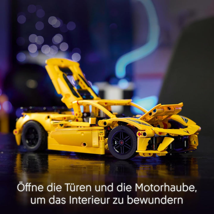 LEGO Technic Chevrolet Corvette Stingray - Jucărie de construit pentru colecționat - Mașină sport de jucărie - Model de mașină - Cadou pentru băieți și fete de la 9 ani care iubesc mașinile de jucărie 42205 Seturi de constructie Besuche den LEGO-Store