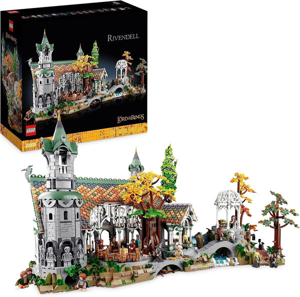 LEGO Icons The Lord Of The Rings: Rivendell - Set de colectare și afișare pentru adulți cu 15 minifigurine unice, inclusiv Gandalf, Legolas, Aragorn și Frodo, exclusiv pe Amazon - 10316 Seturi de constructie Besuche den LEGO-Store Singur