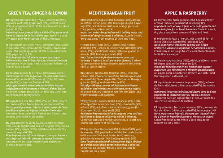 - Cutie cadou | Cutie cu selecție de ceaiuri din plante | 24 pliculețe - Filtru piramidal | 6 arome | Idei de cadouri pentru ea și pentru el