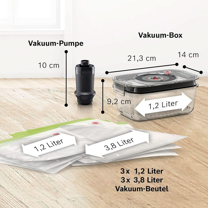 Bosch Ergomixx Style Stabmixer MS6CM61V2, Vakuum-Funktion, Vakuum-Pumpe, Vakuum-Beutel, 4-Klingen-Messer, 12 Stufen, Turbo-Funktion, 1000 W, Schwarz/Anthrazit Mama si Copilul Naty Shop