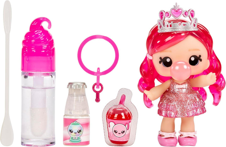 Papusa cu luciu de buze Yummiland - Mystery Chase - Include set de luciu de buze DIY, potrivit pentru copii cu vârsta de 4 ani și peste Papusi Naty Shop Bianca Bubblegum Seria 1