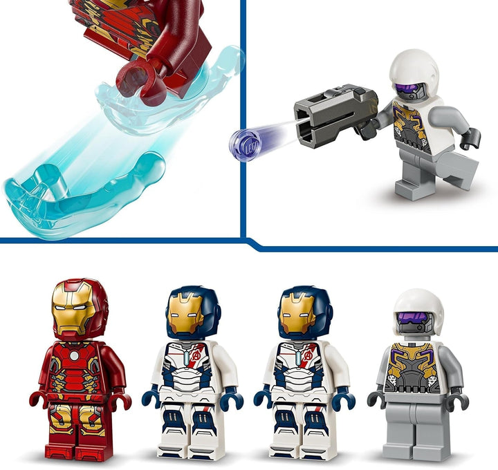 LEGO Marvel Iron Man & Iron Legion Vs. Hydra Soldier, Avengers Building Toy, Creative Playset pentru copii și fanii supereroilor, cadou pentru băieți și fete de la 6 ani 76288 Seturi de constructie Besuche den LEGO-Store