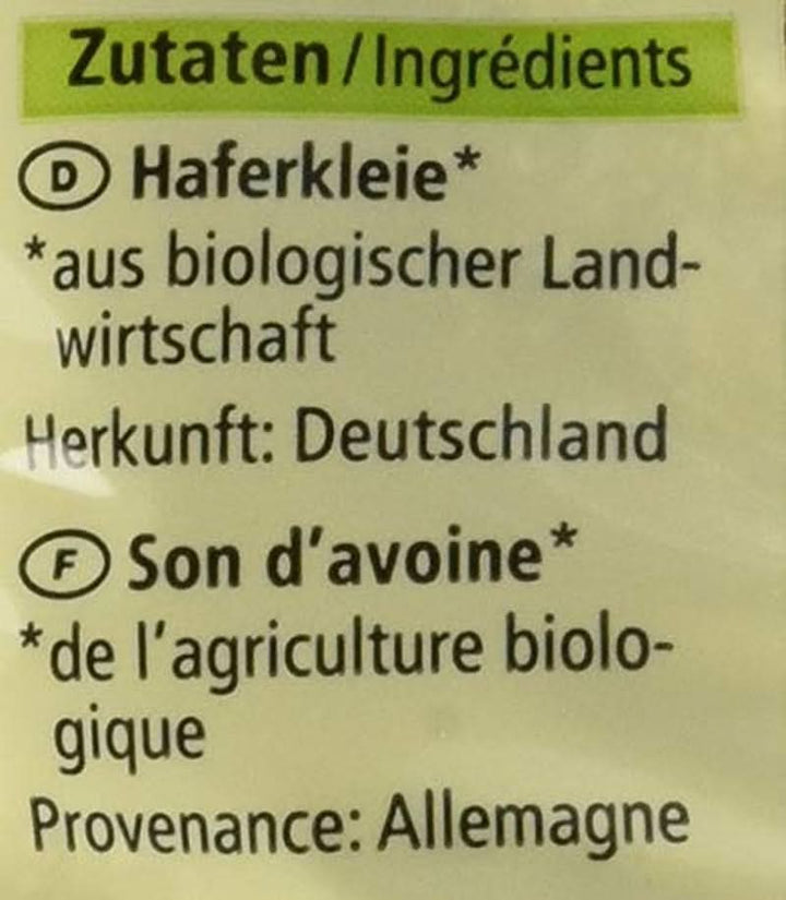 Tărâțe organice de ovăz cu germeni, 500 grame Cereale Naty Shop