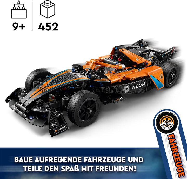Mașină de curse LEGO Technic NEOM Mclaren Formula E, jucărie cu mașină de curse pentru copii de la 9 ani, băieți și fete, kit de mașină model, decor pentru camera copiilor, idee de cadou pentru ziua de naștere 42169 Seturi de constructie Besuche den LEGO-Store