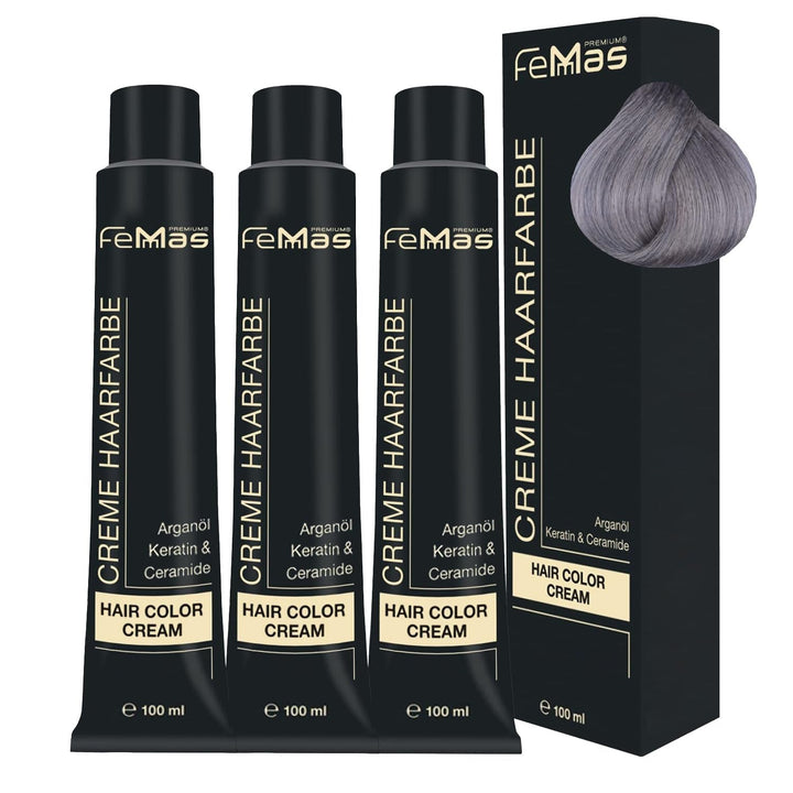 FemMas Hair Colour Pure & Mix Red I Cremă profesională cu ulei de argan, keratină și ceramide I Ca o vopsea de păr permanentă sau nuanță pentru rezultate radiante, de lungă durată I 100 ml