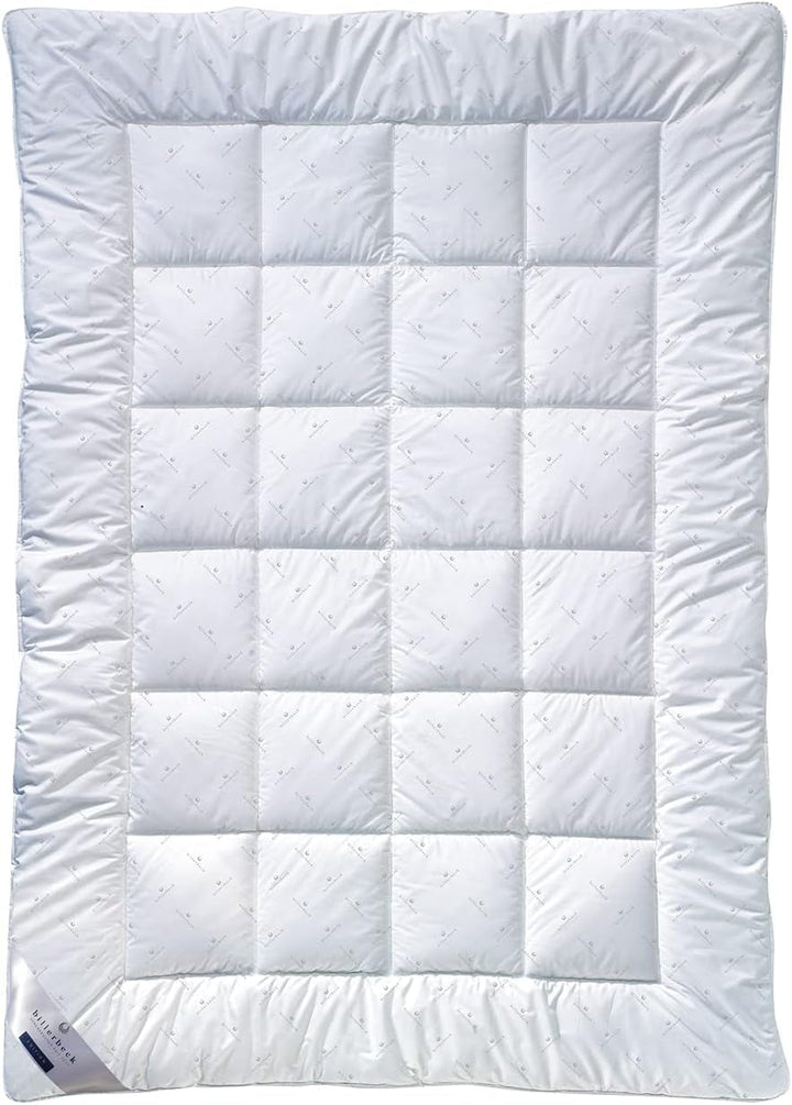 Plapumă din fibre Billerbeck E21 King - Plapumă din fibre rafinată cu aloe vera - 135 X 200 Cm plapumă pentru toate anotimpurile cu nivel mediu de căldură, alb Plapumi si pilote Naty Shop Singur 135 X 200 Cm Cald (W)