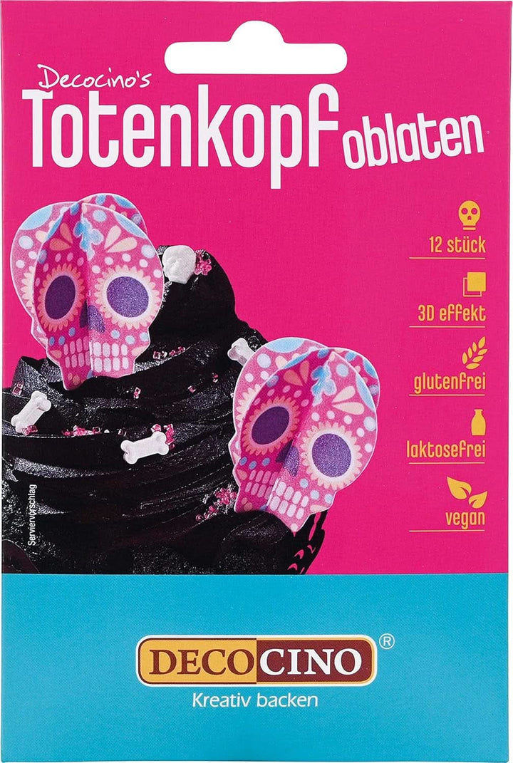 DECOCINO Halloween, vafe comestibile sub forma de pânze de păianjen cu efect 3D, 12 bucati Sprinkles Naty Shop Cranii