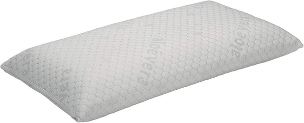 Pikolin Home - Pernă viscoelastică cu tratament cu Aloe Vera și fermitate medie, cu fire argintii și husă dublă, care oferă relaxare și confort. Perne standard Naty Shop 70X35Cm (pachet de 2)