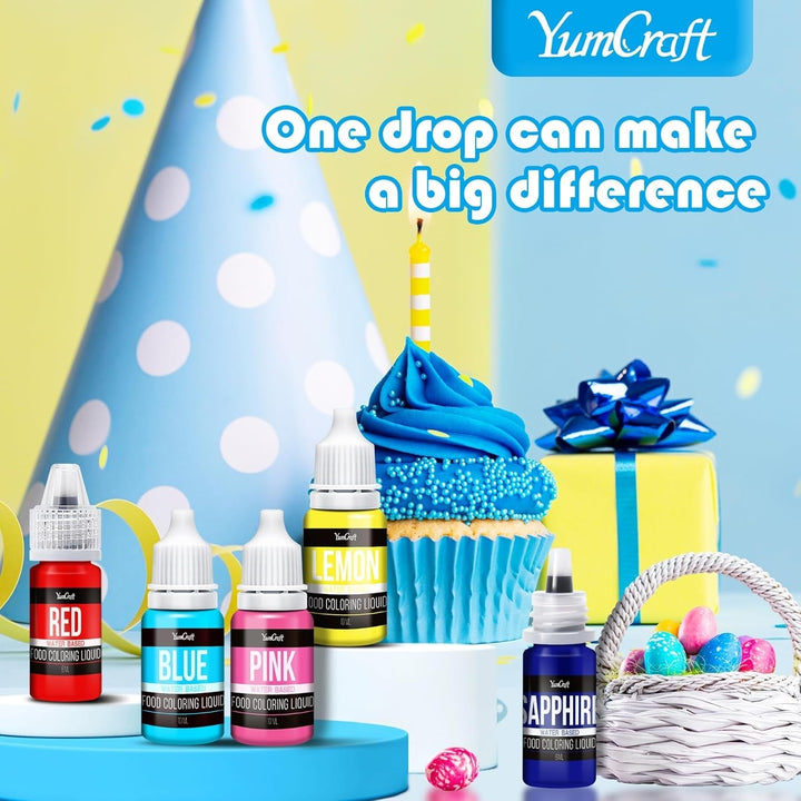 Colorant alimentar - Colorant alimentar lichid foarte concentrat pentru prăjituri, copt, ouă de Paște, băuturi - Colorant alimentar fără zahăr pentru fondant, glazură, slime, decorarea torturilor (Red Velvet, 236ml)