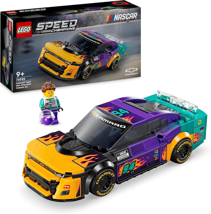 Mașină de jucărie LEGO Speed Champions NASCAR Next Gen Chevrolet Camaro ZL1; Set de construit și jucat cu mașină de curse; Cadou pentru băieți și fete cu vârsta de peste 9 ani 76935 Seturi de constructie Besuche den LEGO-Store Titlu implicit
