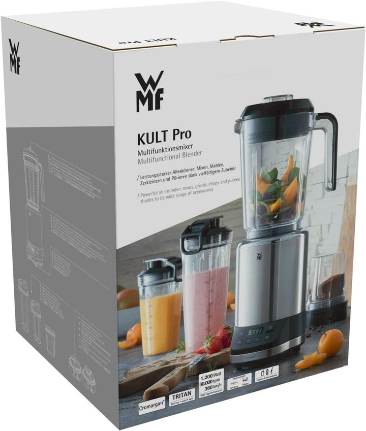 WMF Kult Pro Multifunktionsmixer Hochleistungsmixer, 30.000 U/Min, Smoothie Maker, Standmixer, Ice-Crush Funktion, 4 Mixbehälter Inkl. Togo-Verschluss Bucatarie Naty Shop
