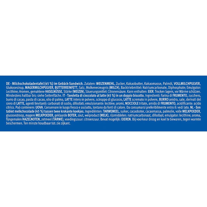 Pick UP! Original, Baton de fursecuri cu o batonă crocantă de ciocolată cu lapte între două fursecuri, Gustare la pachet, 1 pachet (10 x 28 g)