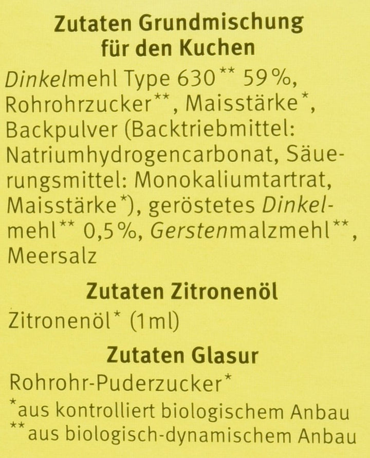 Prăjitură cu lămâie și speltă Demeter, pachet de 6 (6 x 485 g)