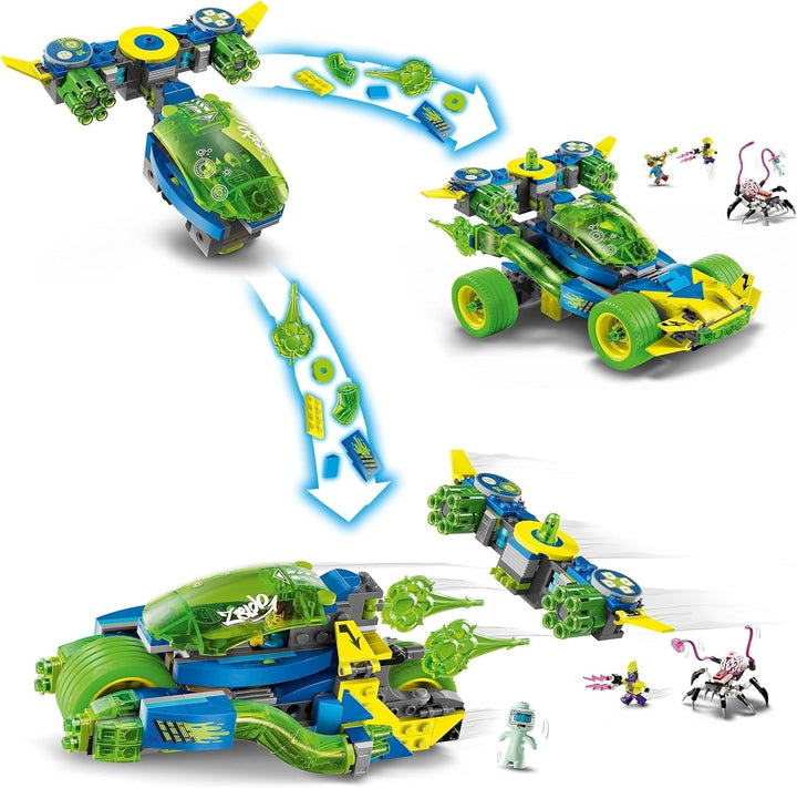 LEGO Dreamzzz Mateo cu mașina de curse de acțiune Z-Blob, set de joacă fantasy 2 în 1 cu vehicule, minifigurine și creaturi de vis pentru copii cu vârsta de peste 8 ani, cadou pentru băieți și fete 71491 Seturi de constructie Besuche den LEGO-Store