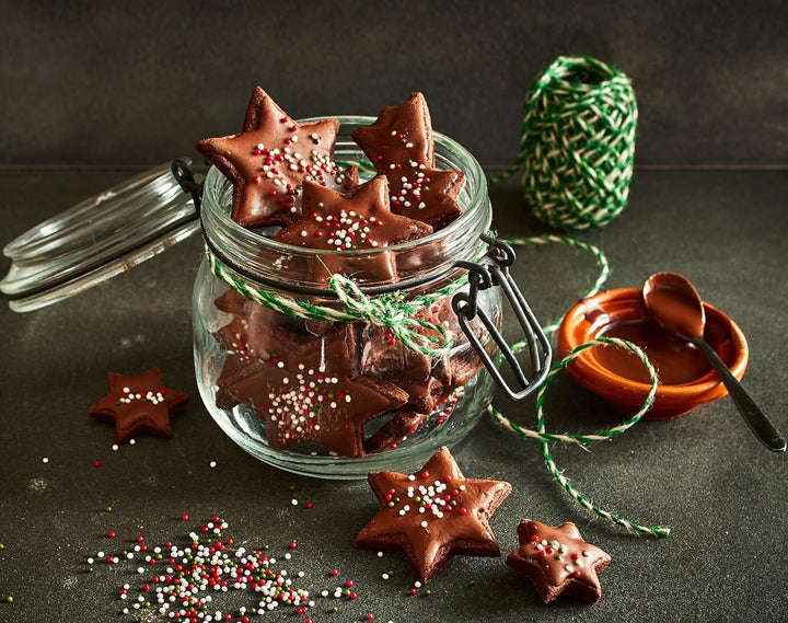 Fursecuri fără gluten RUF cu glazură de cacao, amestec de copt pentru 3 tăvi de copt, potrivit pentru boala celiacă, 100% fără gluten