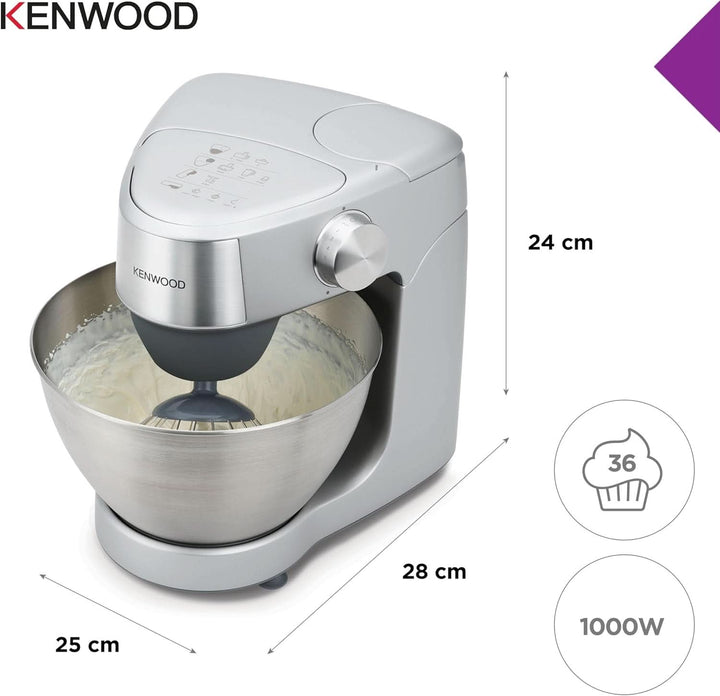 Kenwood Prospero+ KHC29A.R0SI Küchenmaschine, 4,3 L Edelstahlschüssel, Inkl. 10-Teiligem Zubehör-Set Mit Fleischwolf, Glas-Mixer, Zitruspresse, Entsafter Und Mehr, Inkl. Easyweigh Waage, 1000W, Silber Mama si Copilul Naty Shop