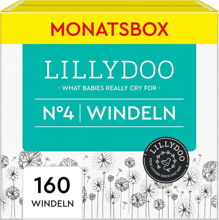 LILLYDOO Scutece prietenoase cu pielea, mărimea 2 (4-8 kg) Mama si Copilul Naty Shop 4 (160 buc)