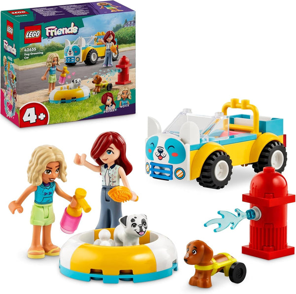 LEGO Friends Mobile Dog Grooming Parlour, set de joacă pentru vehicule cu animale pentru jocuri de rol, jucărie pentru copii cu 2 figurine și 2 câini pentru fete și băieți de la 4 ani, set de toaletă pentru câini 42635 Seturi de constructie Besuche den LEGO-Store Titlu implicit