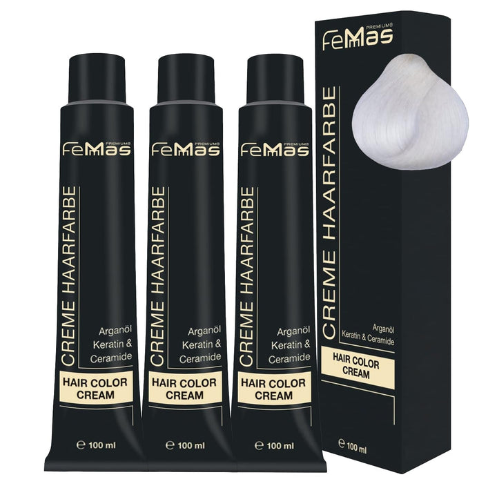 FemMas Hair Colour Pure & Mix Red I Cremă profesională cu ulei de argan, keratină și ceramide I Ca o vopsea de păr permanentă sau nuanță pentru rezultate radiante, de lungă durată I 100 ml