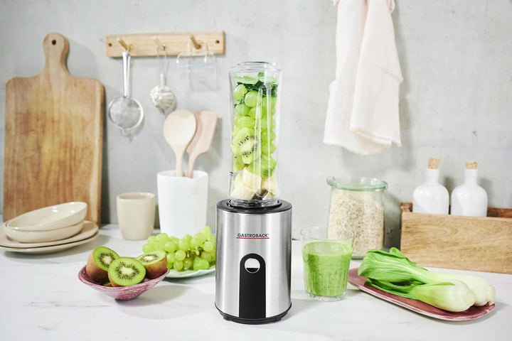 GASTROBACK #41033 Design Smoothie Maker Mix & Go, Silber/Schwarz Mama si Copilul Naty Shop