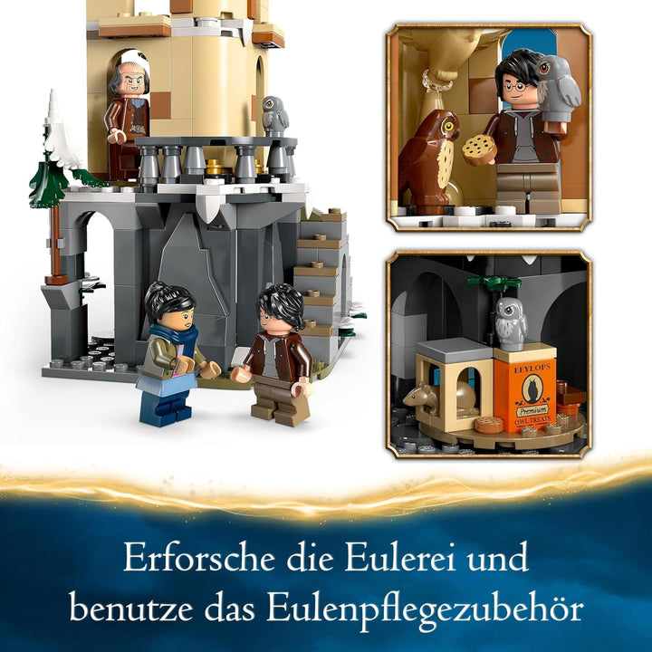 LEGO Harry Potter Owlery la Castelul Hogwarts, set de aventură cu animale de jucărie și 3 mini figurine, jucărie pentru film pentru copii, cadou pentru fete, băieți și toți fanii de la 8 ani 76430 Seturi de constructie Besuche den LEGO-Store