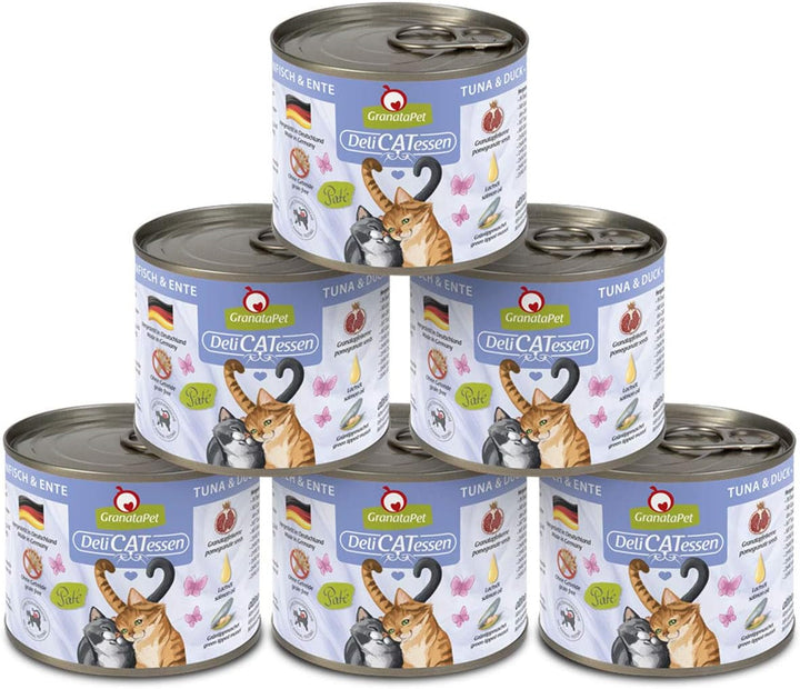 Granatapet Delicatessen Chicken PUR, hrană umedă pentru pisici, hrană fără cereale & fără zahăr adăugat, hrană pentru pisici cu conținut ridicat de carne & uleiuri de înaltă calitate, 6 X 400 G
