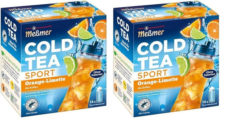 Meßmer Cold Tea Sommer-Beere | 14 pliculețe piramidale | Fără gluten | Fără lactoză | Vegan
