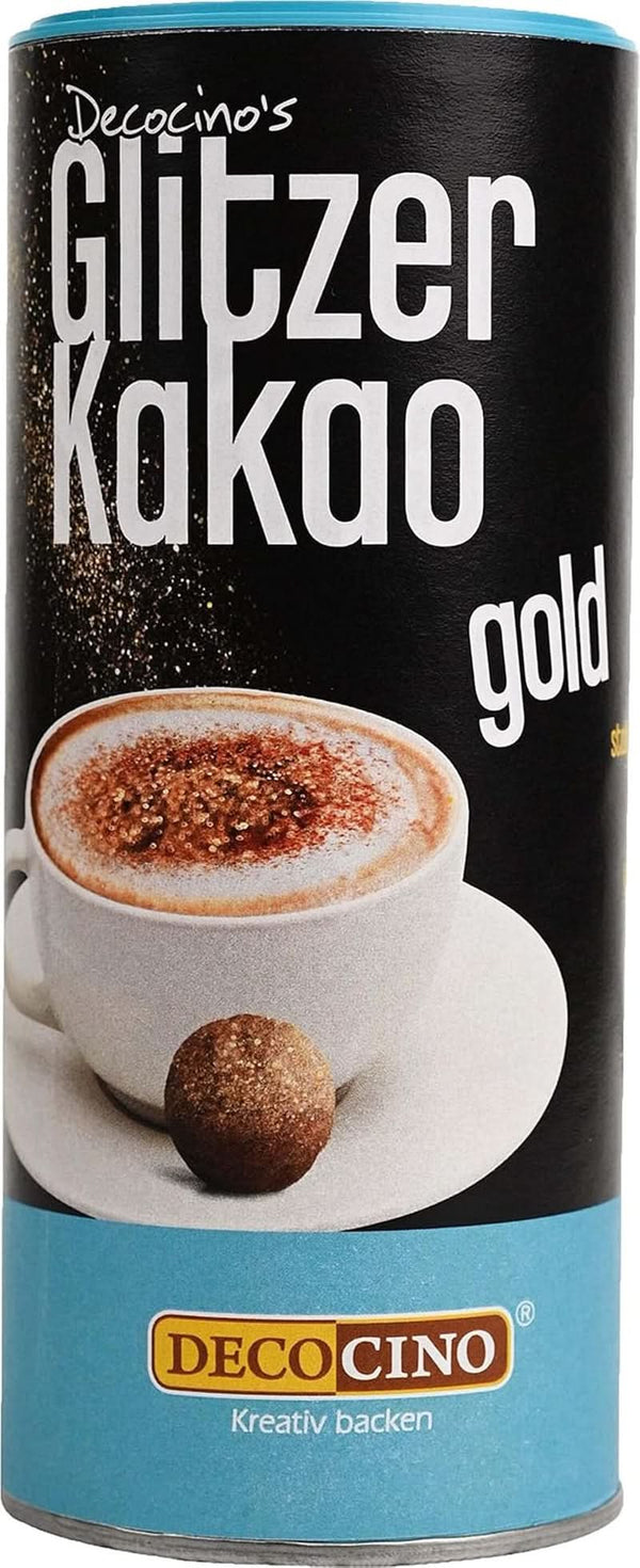 DECOCINO Glitter Cocoa Gold, Pudră de cacao de înaltă calitate cu glitter, 100 grame Naty Shop Default Title