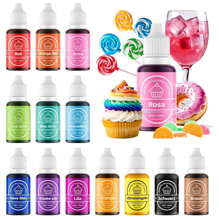 Coloranti alimentari gel, 6 grame sau 10 grame Naty Shop 14 x 10 ml