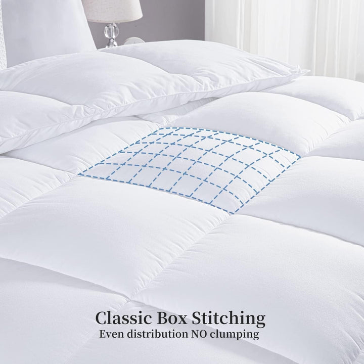 Kingsley Trend Alternative White Down Quilt For All Seasons, All Season, King Size Duvet (2.6 M X 2.3 M), moale, lavabil la mașină Plapumi si pilote Naty Shop